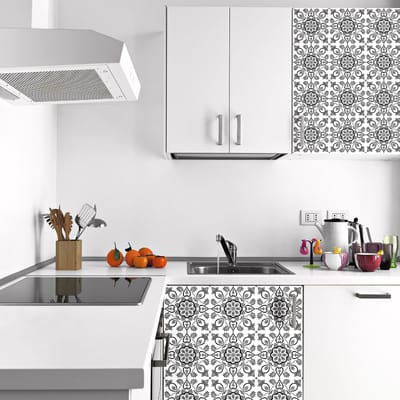 Zelfklevende tegelmuurstickers voor keuken en badkamer - 30 Ribera meubeltegelstickers - 30 stickers 20x20cm