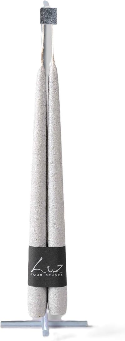 Rasteli Luz Your Senses Metal Kaars-Tafelkaarsen Zilver D 2,40 cm H 30 per 2 stuks