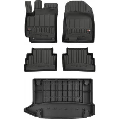 FROGUM Proline – Automatten Set + Kofferbakmat – Geurloos TPE – Hyundai Kona (vanaf 2017)