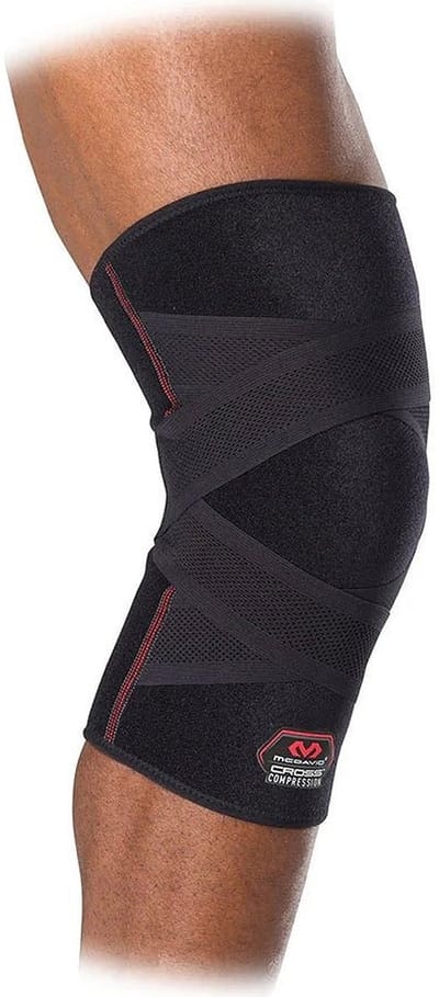 Mcdavid Cross Compression Kniesleeve Ondersteunend Heren - Zwart | Maat: L