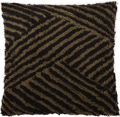 Kingston Olive Groen + T Kussen | 45 X 45 | Sierkussen Voor Woonkamer Of Slaapkamer