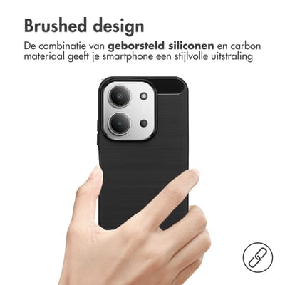imoshion Hoesje - Geschikt voor Xiaomi Redmi 15C (5G) - Brushed Backcover - Zwart