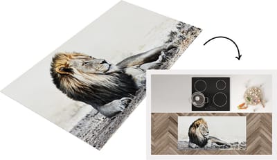 Keukenloper - Loper keuken - Leeuwen - Kleuren - Illustratie - 120x60 cm - Keukenloper vinyl