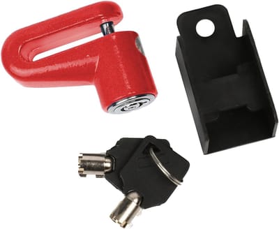 Motorfiets Schijfslot - Scooter Wielslot - Diefstal Voorkomen - Gelegeerd Staal - 7mm Schijven - Rood