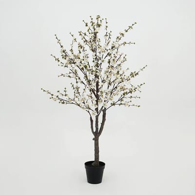 Countryfield Kunstplant Prunus Sakura – Wit – Ø100 cm – Hoogte 180 cm
