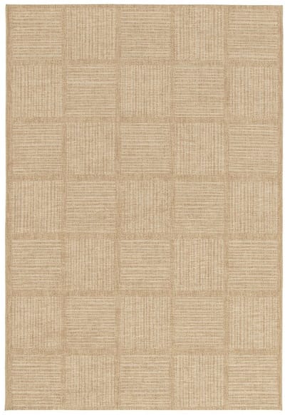 Buitenkleed blokken - Twill Tile beige/wit 160x230