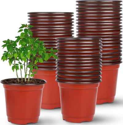 Plastic bloempotten 10 cm - lichtgewicht - 100 stuks - ideaal voor zaailingen en stekken - ShopVlot