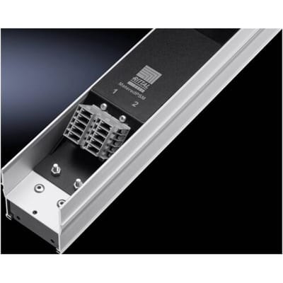 Rittal 7856.010 19 inch Spanningsrail voor patchkast Geaarde contactdoos Overstroombeveiliging Aluminium