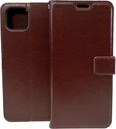 Portemonnee Book case Hoesje Geschikt voor: Oppo A73 5G & A53 5G - Bruin