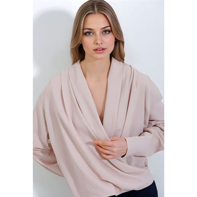 Sjaalkraag Losse Pasvorm Blouse