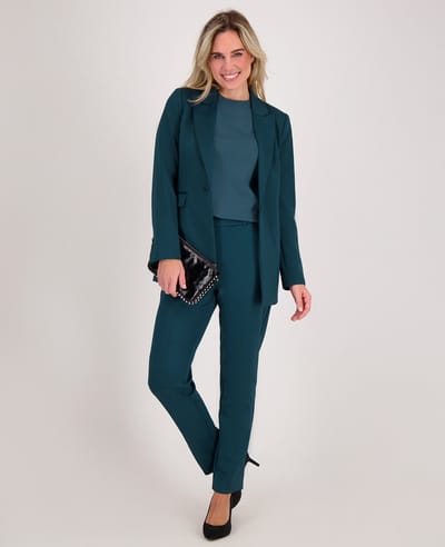 Je m'appelle Travelstof Dames Broek Regular fit Met stretch - Groen - Maat M