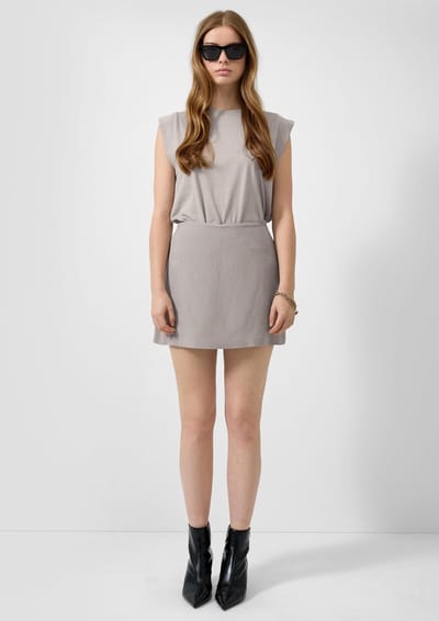 Adembare linnen mix rok-short dames QS