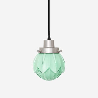 Hanglamp aan snoer Lotus Mint 20's Matnikkel - Art Deco Trade
