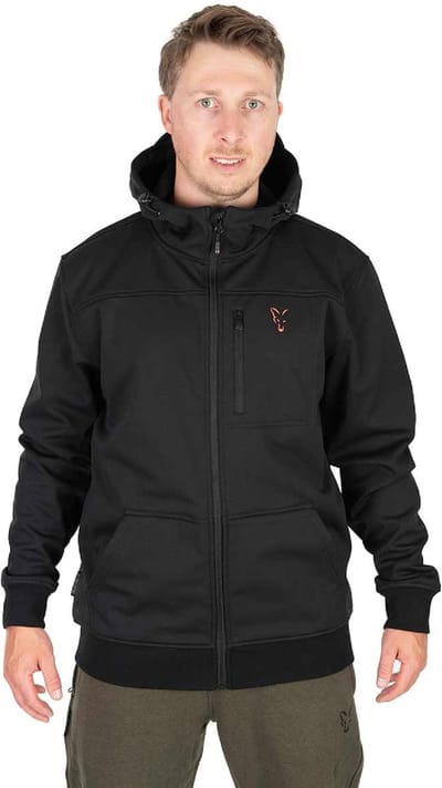 Fox Collection Soft Shell Jacket Black & Orange Small