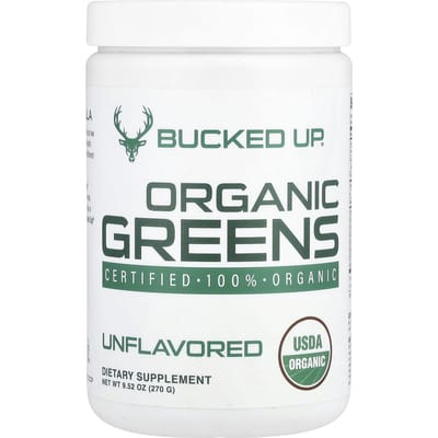 Bucked Up, Légumes Verts Biologiques, Non Aromatisé, 9,52 oz (270g)