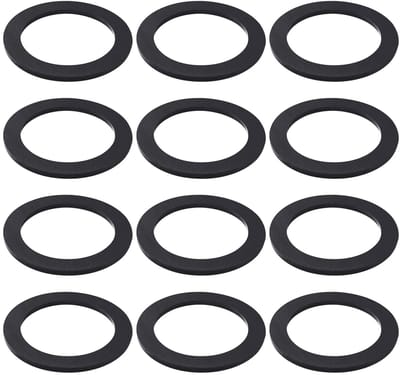 12 Stuks 54x40x2 mm Vlakke Afdichtringen voor Afvoerbuizen, Siliconen Ringen voor Sanitair, Pakking voor Sifon, Afdichting voor Wastafelafvoer, voor Afvoerbuis, Stankafsluiter Sifon