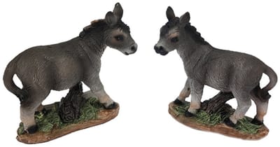 PIA Soft Toys - Set van 2 Ezel Speelfiguren - 2 ass. - 6.5 cm