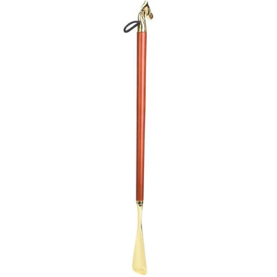 Paardenhoofd Schoenlepel Lifter Universeel Lange Beukenhouten Handvat Schoenlepel met Handvat Zwart 32CM 55CM brown