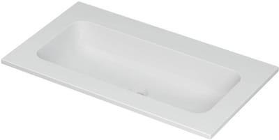 INK Aspekt Wastafel Porselein Centraal Zonder Kraangat - 800x450x15 mm - Mat Wit
