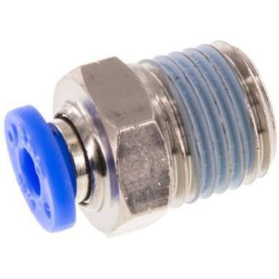 5/32'' x 1/4'' NPT Messing/PBT Insteekfitting buitendraad NBR [5 Stuks]