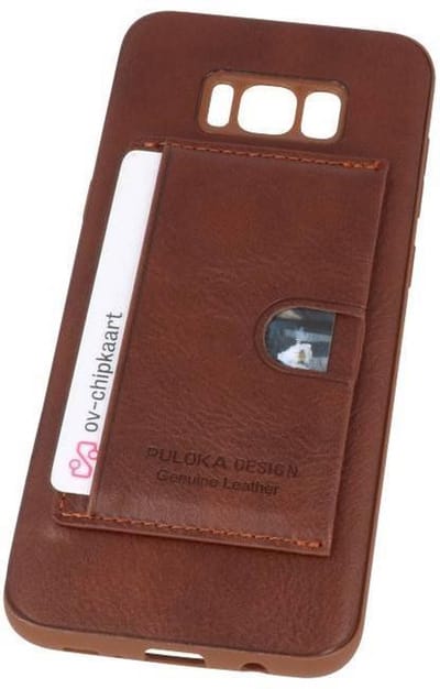 Hardcase Hoesje - Hoesje Geschikt voor Samsung Galaxy S8 Plus Bruin