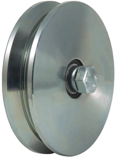 140 mm V-groefwiel met 2 kogellagers