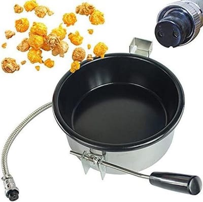 Popcorn Maker Pot - Vervangende Pan - Familie Snacks Maken - Anti-Scorch Ontwerp - 8 oz Capaciteit - Zilver