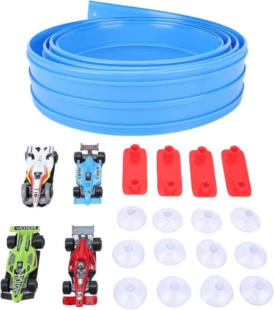 Flexibele Racebaan - Autobaan Speelgoed - Urenlang Speelplezier - Zwaartekracht Aangedreven - 28 x 28 x 9 cm - Multicolor