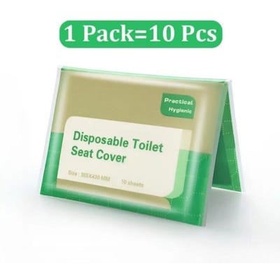 10 Pièces Couvre-Siège de Toilette Jetables Portables Type Voyage Camping Hôtel Accessoires de Salle de Bain Papier Soluble dans l'Eau
