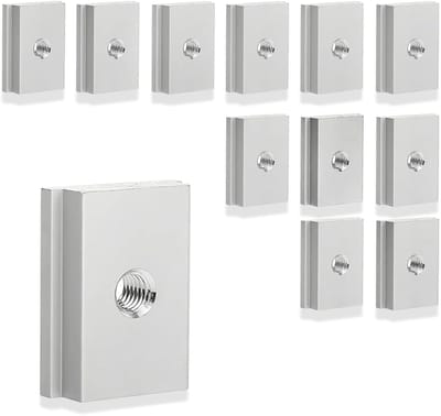 Set van 12 M6 Slide Nuts 30 x 23 mm voor T-Groeven, Aluminium T-Slotted Moeren voor Houtbewerking en DIY Projecten
