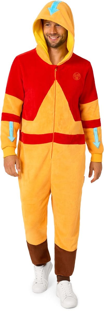 OppoSuits Aang Onesie - Volwassen Verkleedkleding - Avatar Kostuum - Carnavalkleding - Pyjama - Chill Pak - Maat XXL