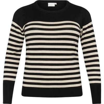 Kaffe Curve KClizzy Striped Knit Pullover Dames - Maat 44