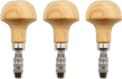 Set van 3 Handboortjes met Houten Handvat voor Precisieboorwerk