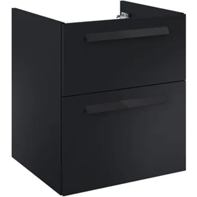 Elita Wastafelonderkast Ness 50cm - Zwart Mat - Met 2 Lades