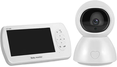 Videobabyfoon - Digitale Camera Monitor - Baby Bewaken - Tweerichtingsgesprek - 15 cm Scherm - Wit