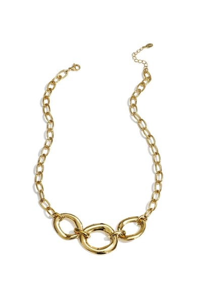 Bijoutheek Collier Cirkels Organisch Statement Goudkleurig