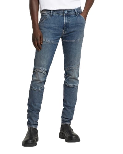 G-Star RAW Heren Jeans 5620 3D Zip Knee Skinny D01252-D634-H072 blauw W30/L32 gray