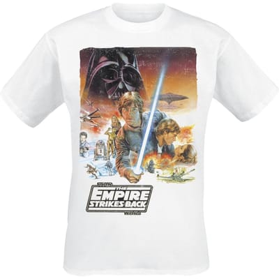 Star Wars Unisex volwassen Episode 5 Poster T-shirt (Wit)