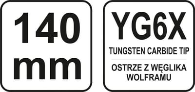 Yato - Rysik - Glas, Keramiek, Metaal - 140mm - Tungsten Carbide