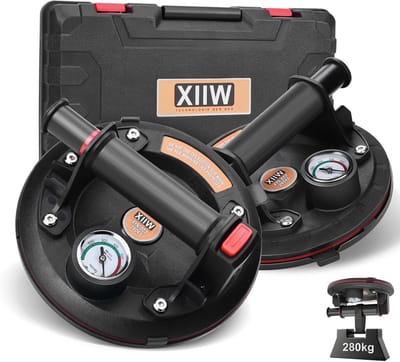 ABS Zuignappen - Vacuüm Lifters - Materiaal Verplaatsen - Met Barometer - Max 280KG - Zwart