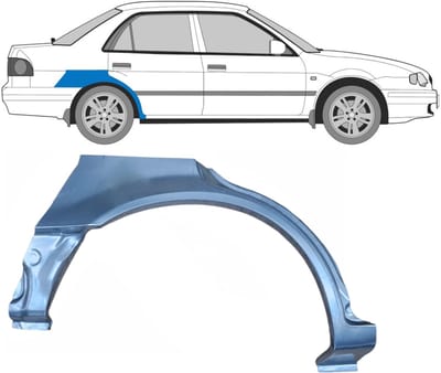 Reparatiepaneel achterspatbord voor Toyota Corolla E11 1997-2002 / Rechts