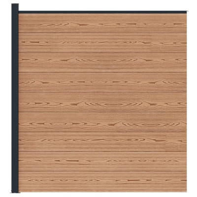 vidaXL - Hekset - 175 - x - 186 - cm - WPC - en - Aluminium - Bruin