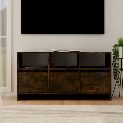 vidaXL - Tv-meubel - 102x37,5x52,5 - cm - bewerkt - hout - gerookt - eikenkleurig
