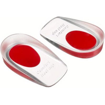Siliconen Hielkussentjes Plantaire Fasciitis Man Hielspoor Siliconen Gel Hielcups Hielpijn Hiel Voor Schoenen Voet Siliconen Voetkussentje s rood