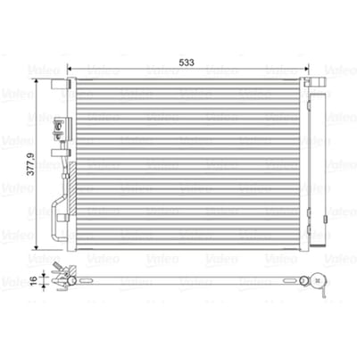 Condensator, airconditioning VALEO 822612