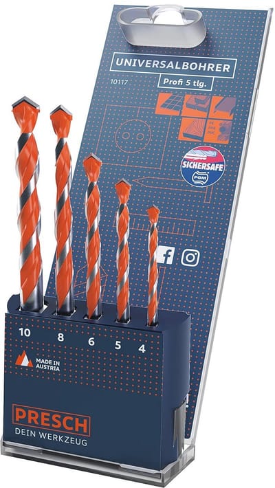Multifunctionele Boren Set 5-delig - Universele Boren voor Metaal, Hout, Beton, Tegels en Kunststof