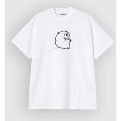 Carhartt WIP Barbwire C T-Shirt wit