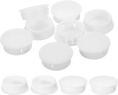 12 stuks 30mm (1-3/16") Boorgatafdekkappen, Nylon Blindstoppen voor Meubels, Ronde Kliksluiting voor Kast- en Machineboorgaten