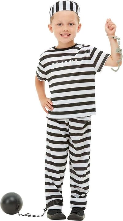 FUNIDELIA Gevangenen kostuum voor kinderen - 135 - 152 cm