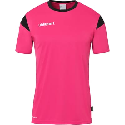 Uhlsport Squad 27 Shirt Korte Mouw Kinderen - Roze / Zwart | Maat: 116
